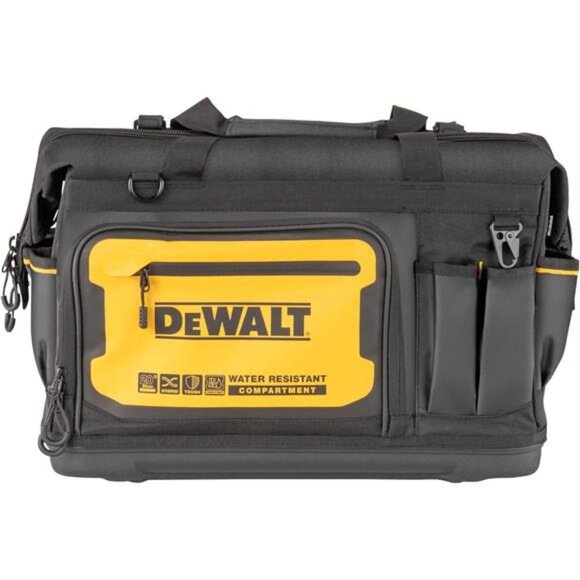 Tool Bag, Water Resistant, Hard Bottom, 20-inch, Professional Tool Tote